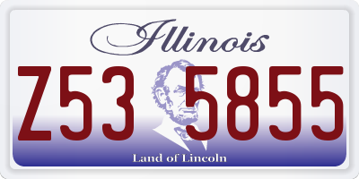 IL license plate Z535855