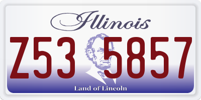 IL license plate Z535857