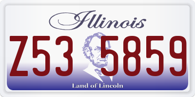 IL license plate Z535859