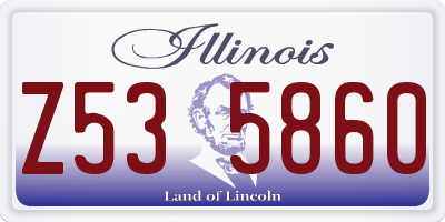 IL license plate Z535860