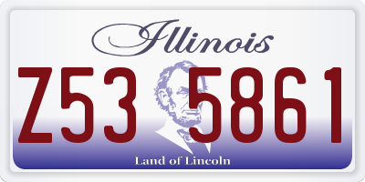 IL license plate Z535861