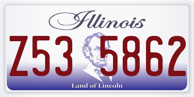 IL license plate Z535862