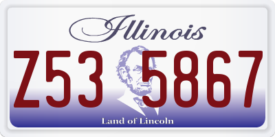IL license plate Z535867