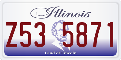IL license plate Z535871