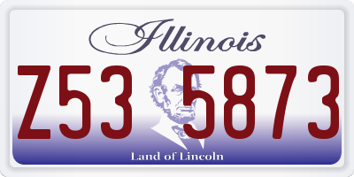 IL license plate Z535873