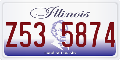 IL license plate Z535874