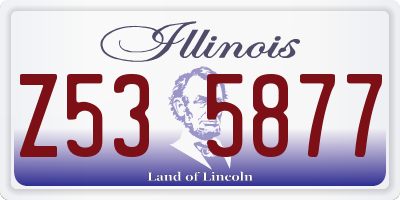 IL license plate Z535877