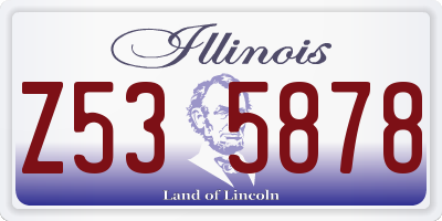 IL license plate Z535878