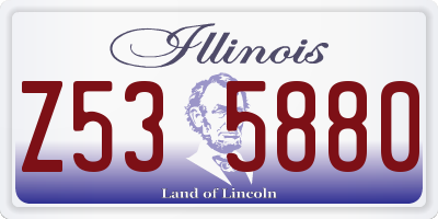 IL license plate Z535880