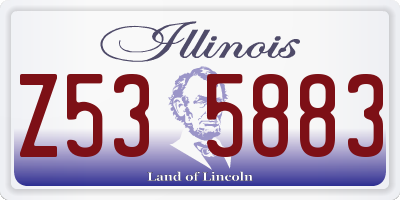 IL license plate Z535883