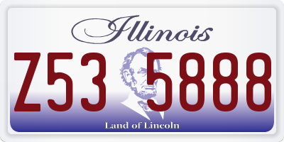 IL license plate Z535888