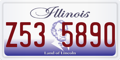 IL license plate Z535890