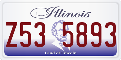 IL license plate Z535893