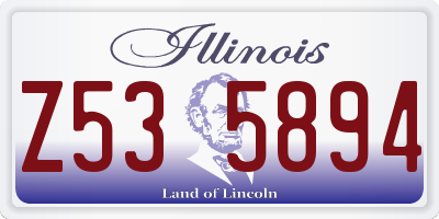 IL license plate Z535894