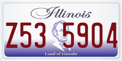IL license plate Z535904