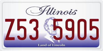 IL license plate Z535905