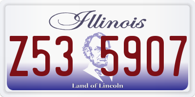 IL license plate Z535907