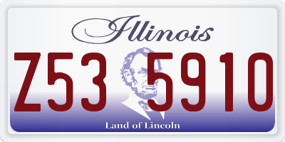 IL license plate Z535910