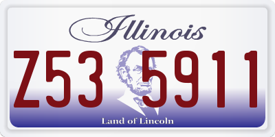 IL license plate Z535911