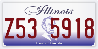 IL license plate Z535918