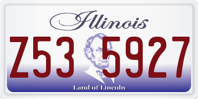 IL license plate Z535927