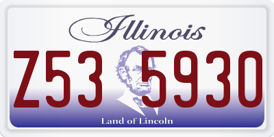 IL license plate Z535930