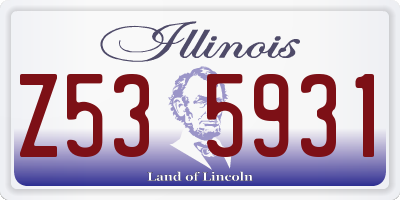 IL license plate Z535931
