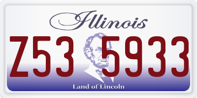 IL license plate Z535933