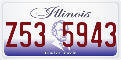 IL license plate Z535943