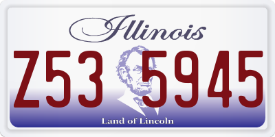 IL license plate Z535945