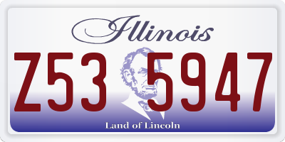 IL license plate Z535947