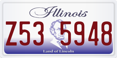 IL license plate Z535948