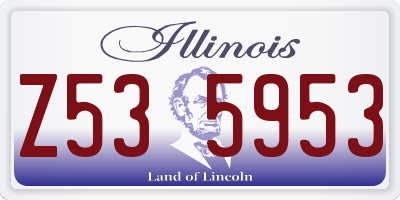 IL license plate Z535953