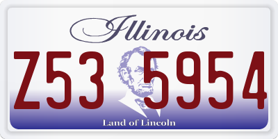 IL license plate Z535954