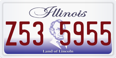 IL license plate Z535955