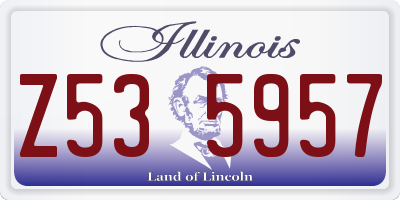 IL license plate Z535957