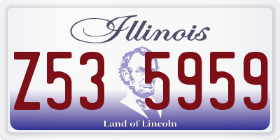 IL license plate Z535959
