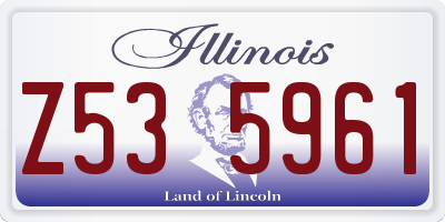 IL license plate Z535961