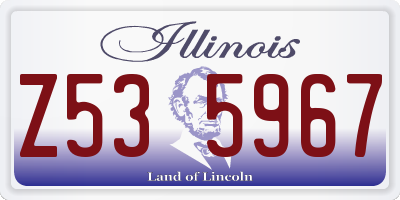 IL license plate Z535967
