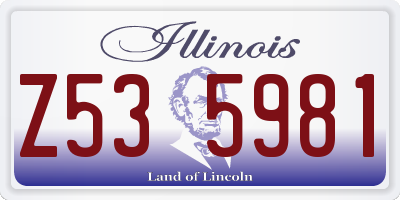 IL license plate Z535981