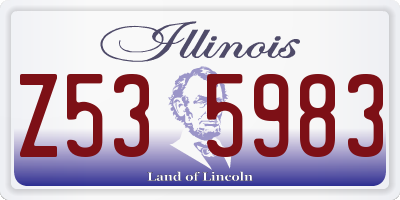 IL license plate Z535983