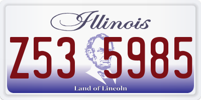IL license plate Z535985