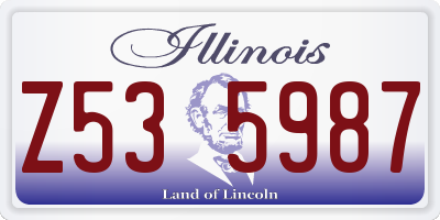 IL license plate Z535987