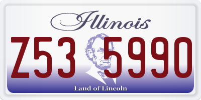 IL license plate Z535990
