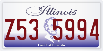 IL license plate Z535994