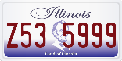 IL license plate Z535999