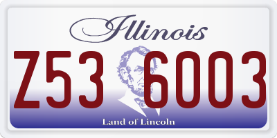 IL license plate Z536003