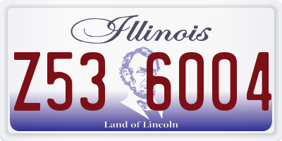 IL license plate Z536004