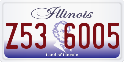 IL license plate Z536005