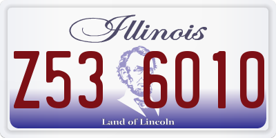 IL license plate Z536010